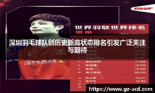 深圳羽毛球队创历史新高状态排名引发广泛关注与期待